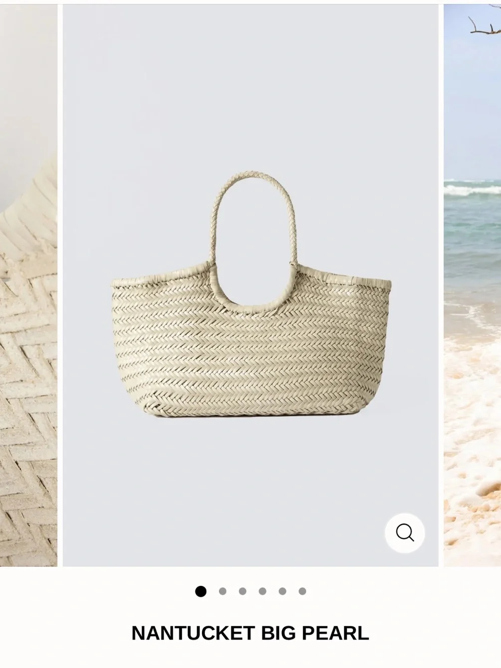 Dragon Diffusion Nantucket Woven Tote - Pearl Cream